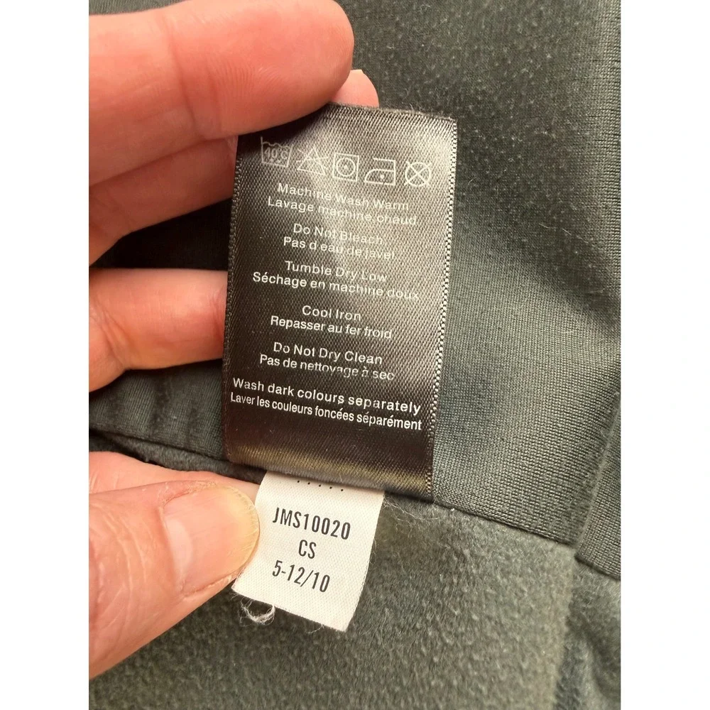 Merrell Fleece Lined Windbreaker Jacket Men's Large Black Full Zip - Picture 8 of 8